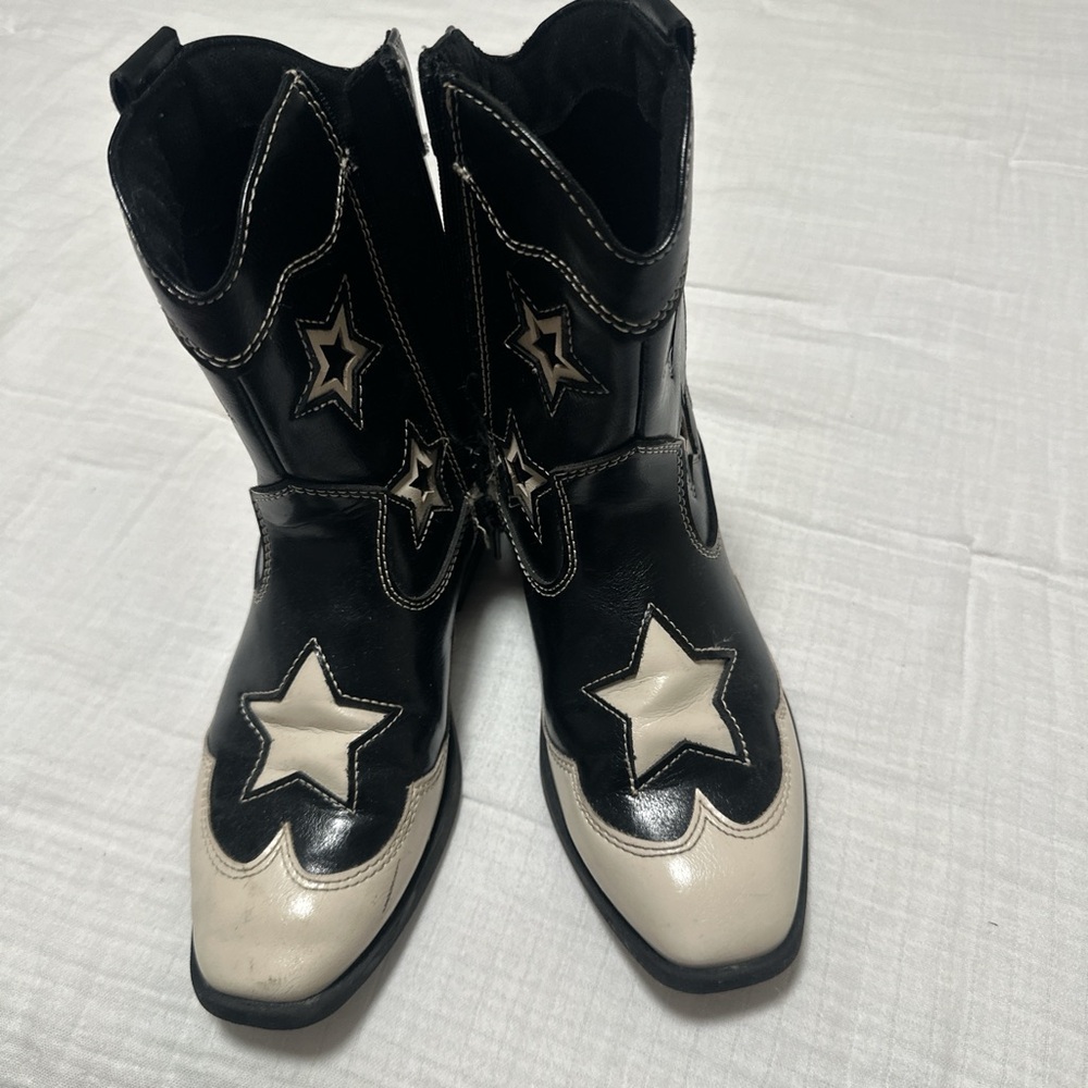 Zara Kids Black and White Star Boots